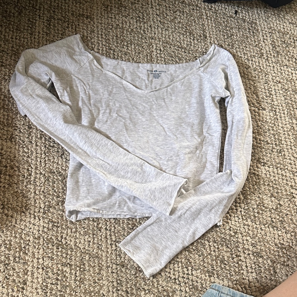 Gray Women's Long Sleeve Top